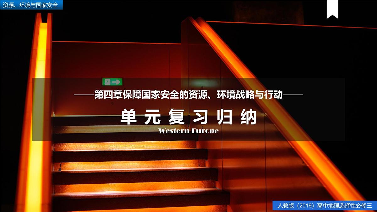 人教版高中地理 选择性必修3 第四章【复习课件】《保障国家安全的资源、环境战略与行动》第1页