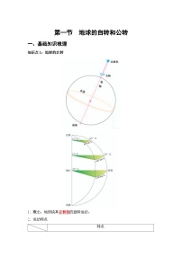 高中地理人教版 (2019)选择性必修1 自然地理基础自转和公转学案及答案