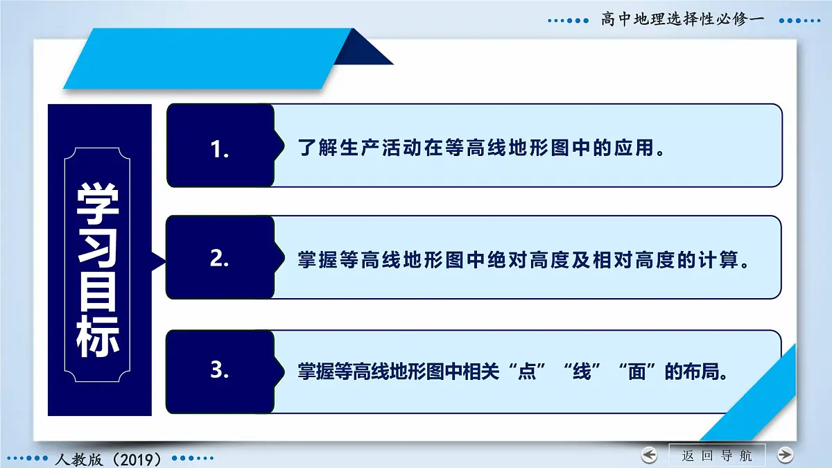 人教版高中地理 选择性必修1 第二章地图和等高线地形图（第3课时等高线的计算和应用）课件第4页