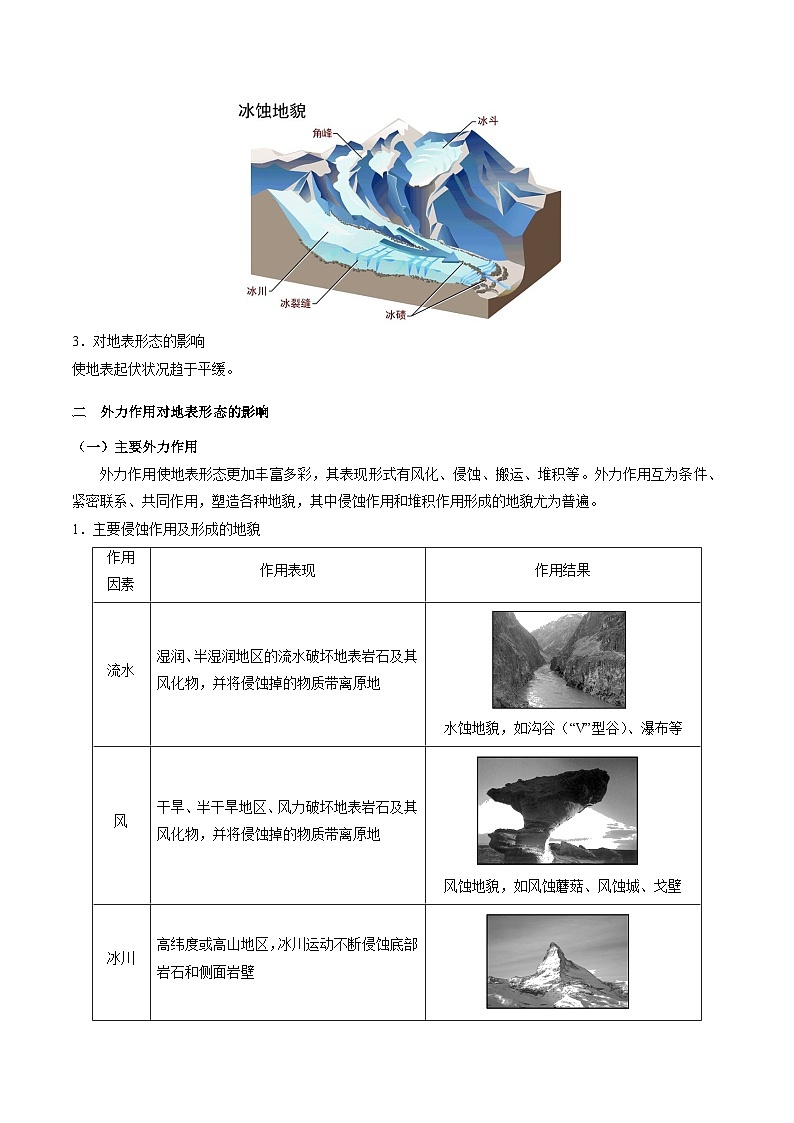 人教版高中地理 选择性必修1 2-1塑造地表形态的力量【讲义】（原卷版）第3页
