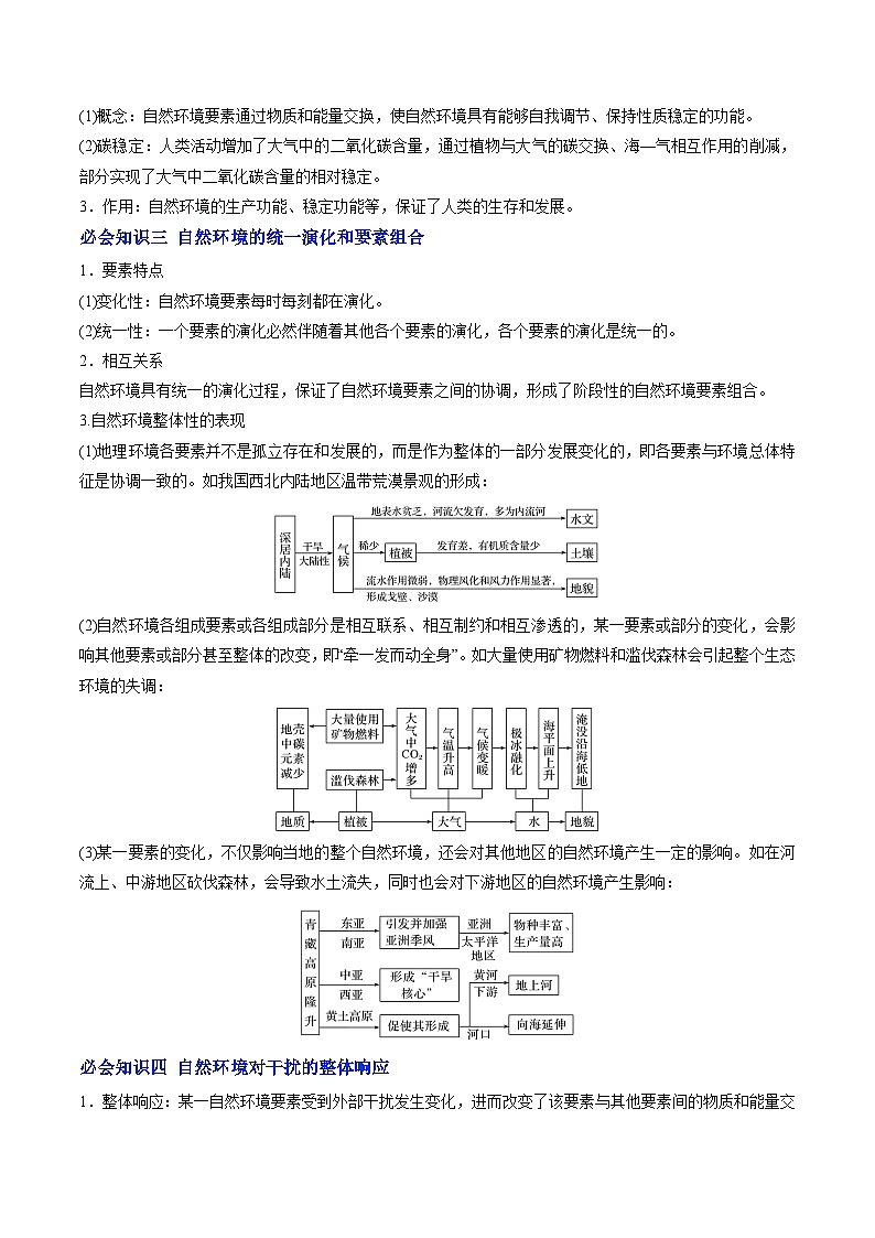 人教版高中地理 选择性必修1 5-1自然环境的整体性【讲义】（原卷版无答案）第2页
