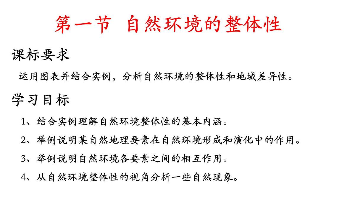 人教版高中地理 选择性必修1 5-1《自然环境的整体性》课件第3页