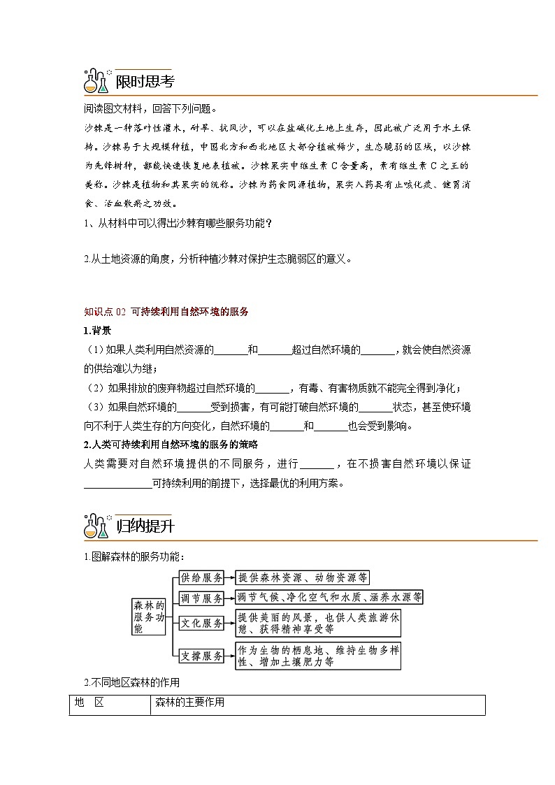 1.1 自然环境的服务功能（学生版）-高二地理同步精品讲义（人教版2019选择性必修3）第2页
