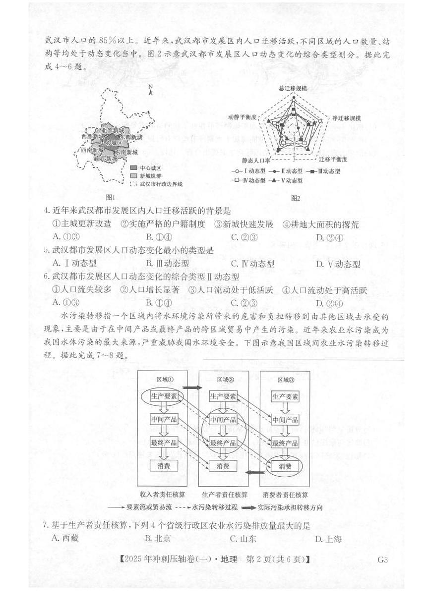 地理-2025年普通高中学业水平选择性考试冲刺压轴卷（一)第2页
