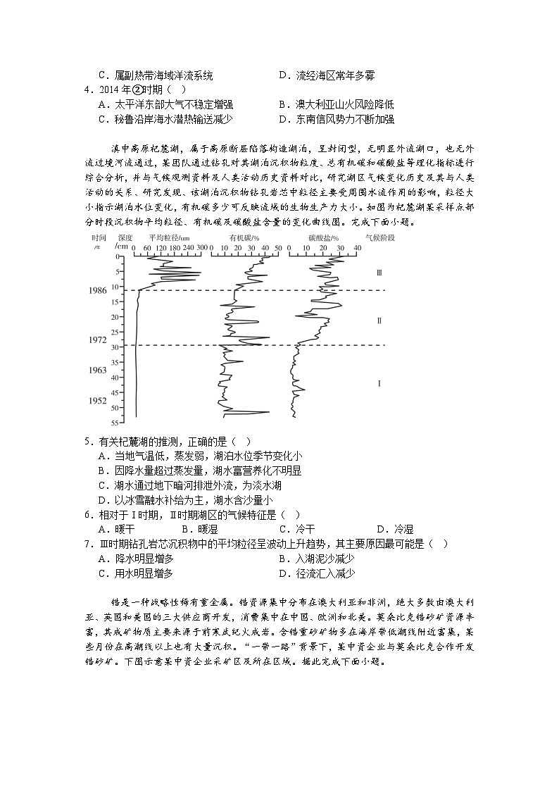 湖南省长沙市望城区第一中学2025届高三下学期一模地理试题 含解析第2页