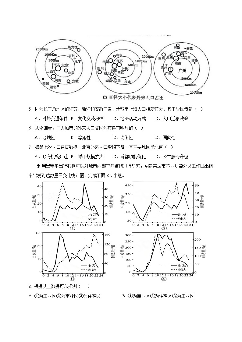 2024-2025学年四川省射洪市高一下册第一次月考地理检测试题（附答案）第2页