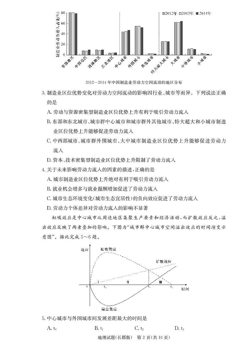 2024届湖南省长沙市长郡中学高三上学期月考卷（二）-地理试题（含答案）第2页