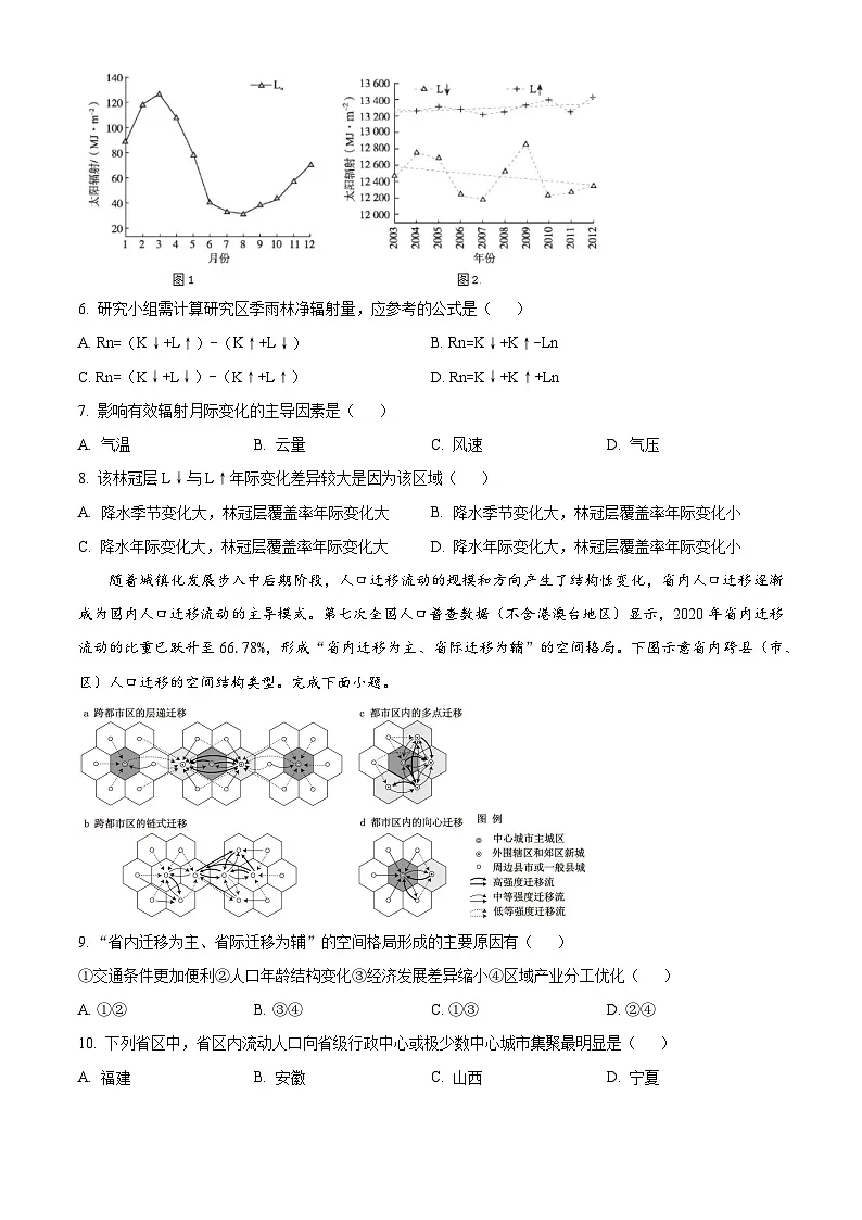福建省漳州市2024-2025学年高三下学期第三次教学质量检测地理试卷（原卷版）第3页
