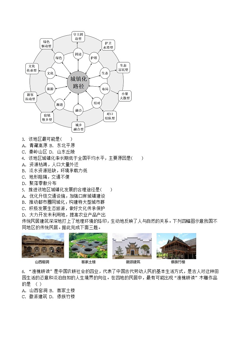 吉林省白城市第一中学2025届高三上学期1月期末考试地理试卷（含解析）第2页