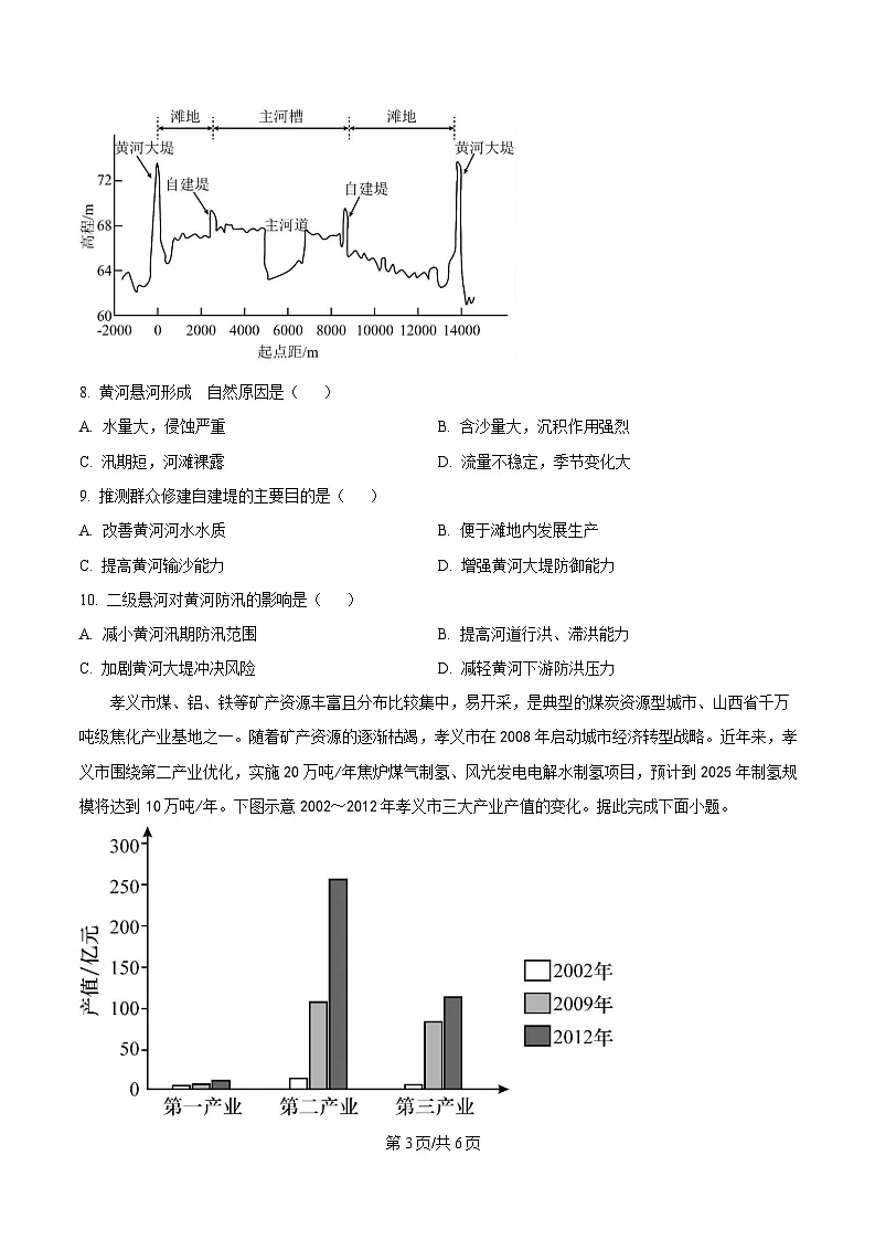 四川省广元中学2024-2025学年高二下学期第一次阶段性测试地理试题（原卷版）第3页