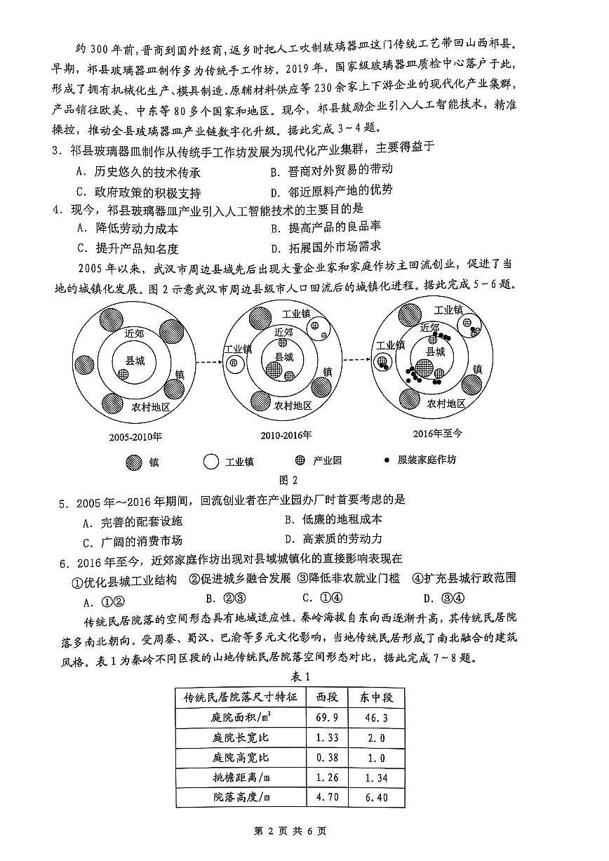 广东省佛山市2025届高三高考模拟第二次模拟-地理试题无答案第2页