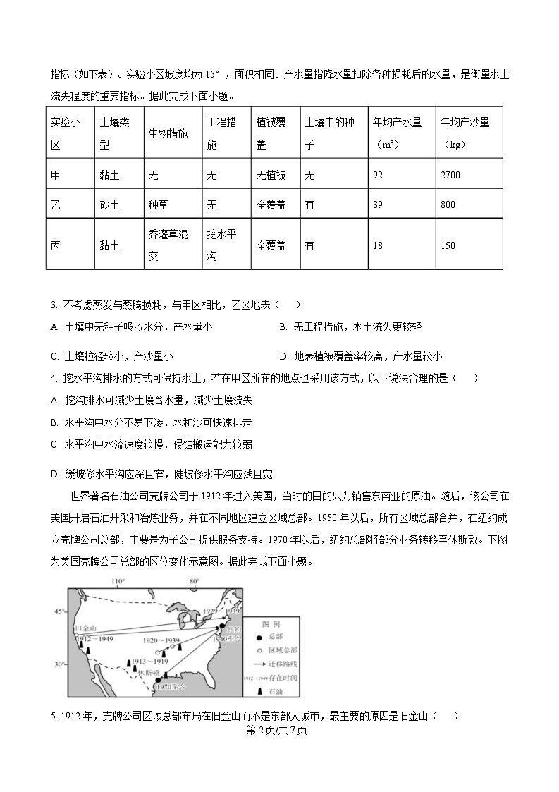 湖北省鄂北六校2024-2025学年高二下学期期中联考地理试题（原卷版）第2页