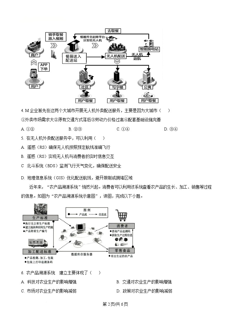 湖北省鄂北六校2024-2025学年高一下学期期中联考地理试题（原卷版）第2页