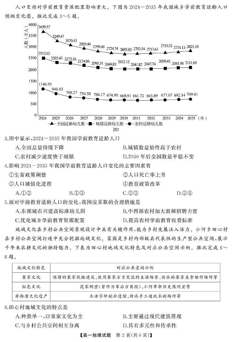 4月高一 地理（试题）转曲1第2页