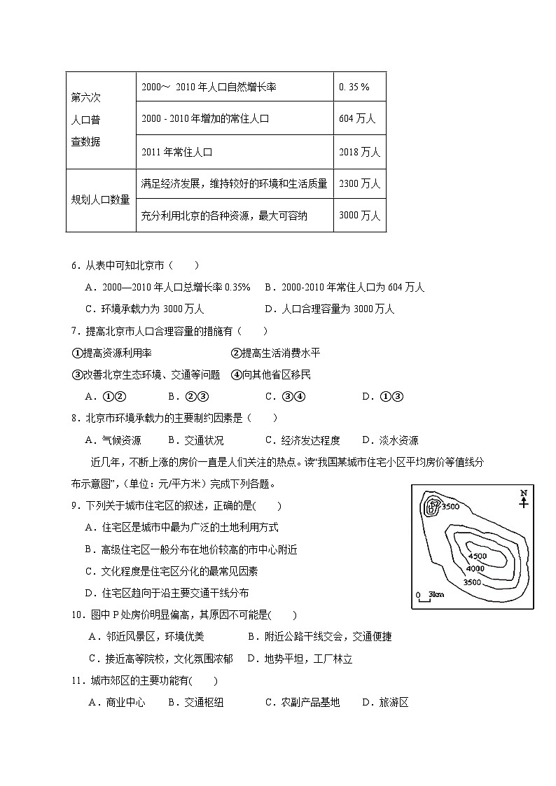 2024-2025学年四川省成都市高一下学期3月月考地理检测试题（含解析）第2页