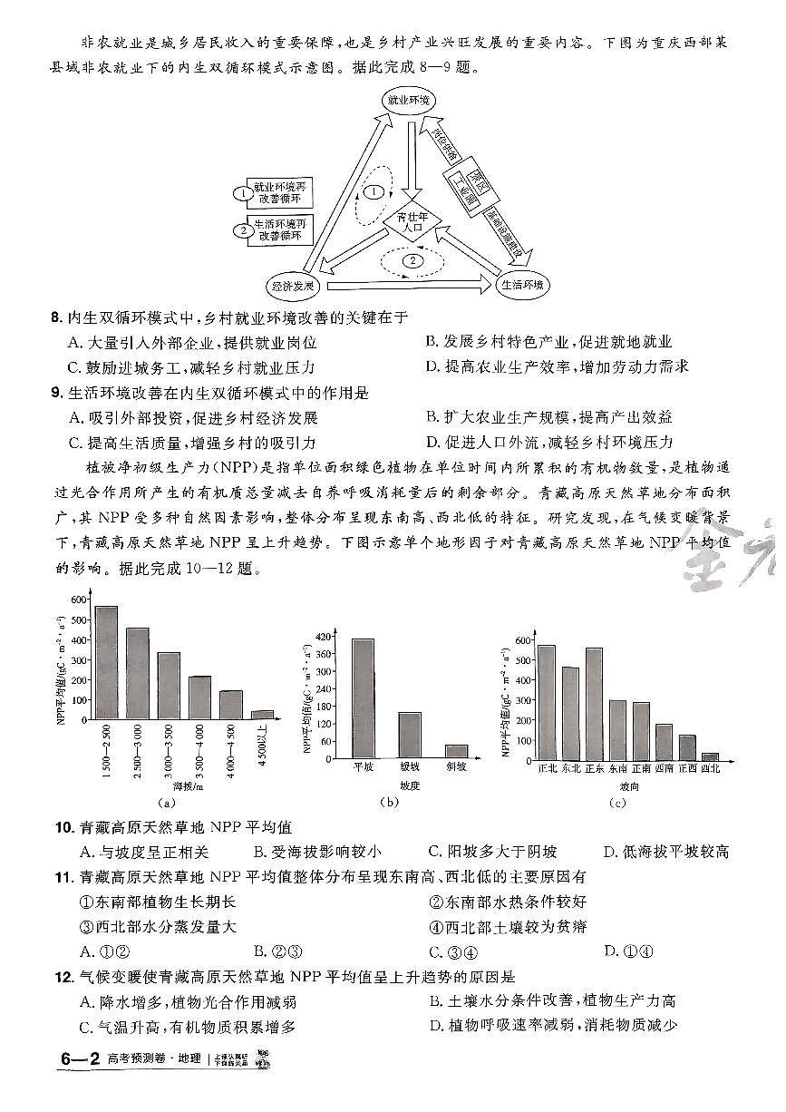 2025金考卷高考模拟预测卷地理试卷六（新教材）+答案第3页