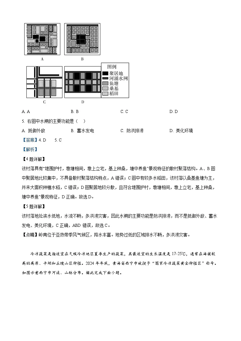 四川省攀枝花市2025届高三下学期3月二模试题 地理 含解析第3页