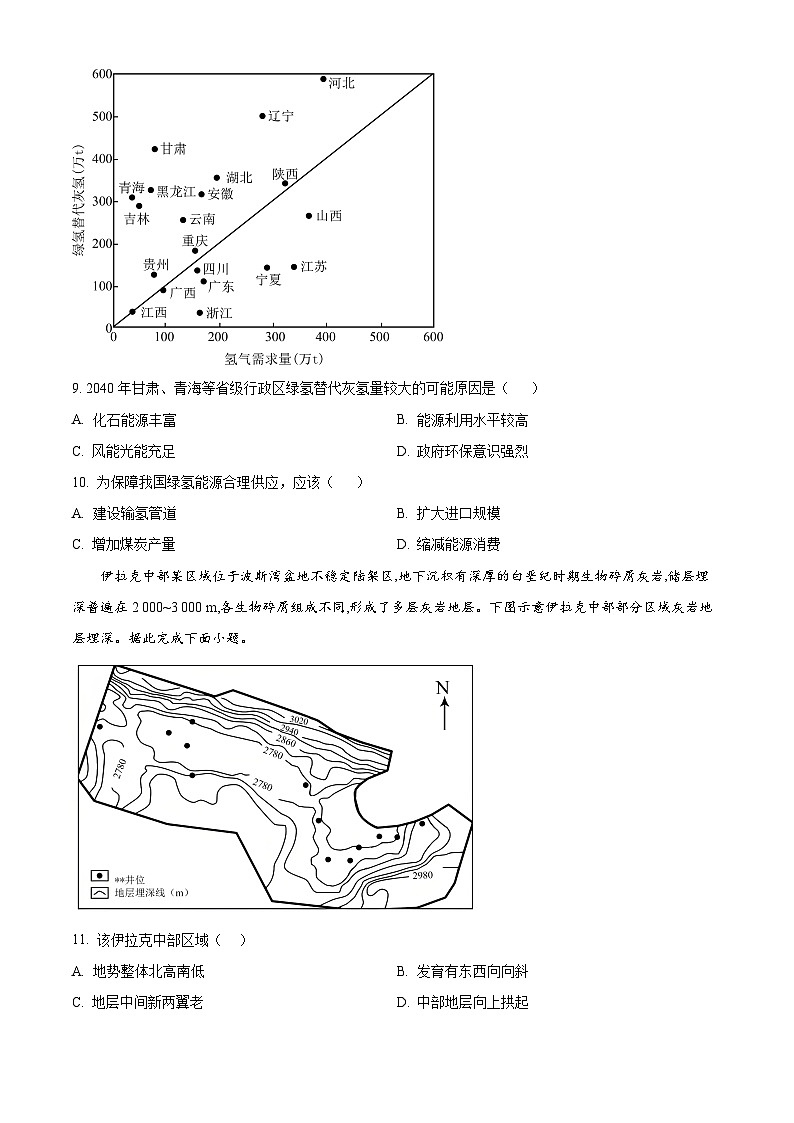 2025届河北省部分学校高三二模（高考模拟）地理试题（原卷版+解析版）第3页