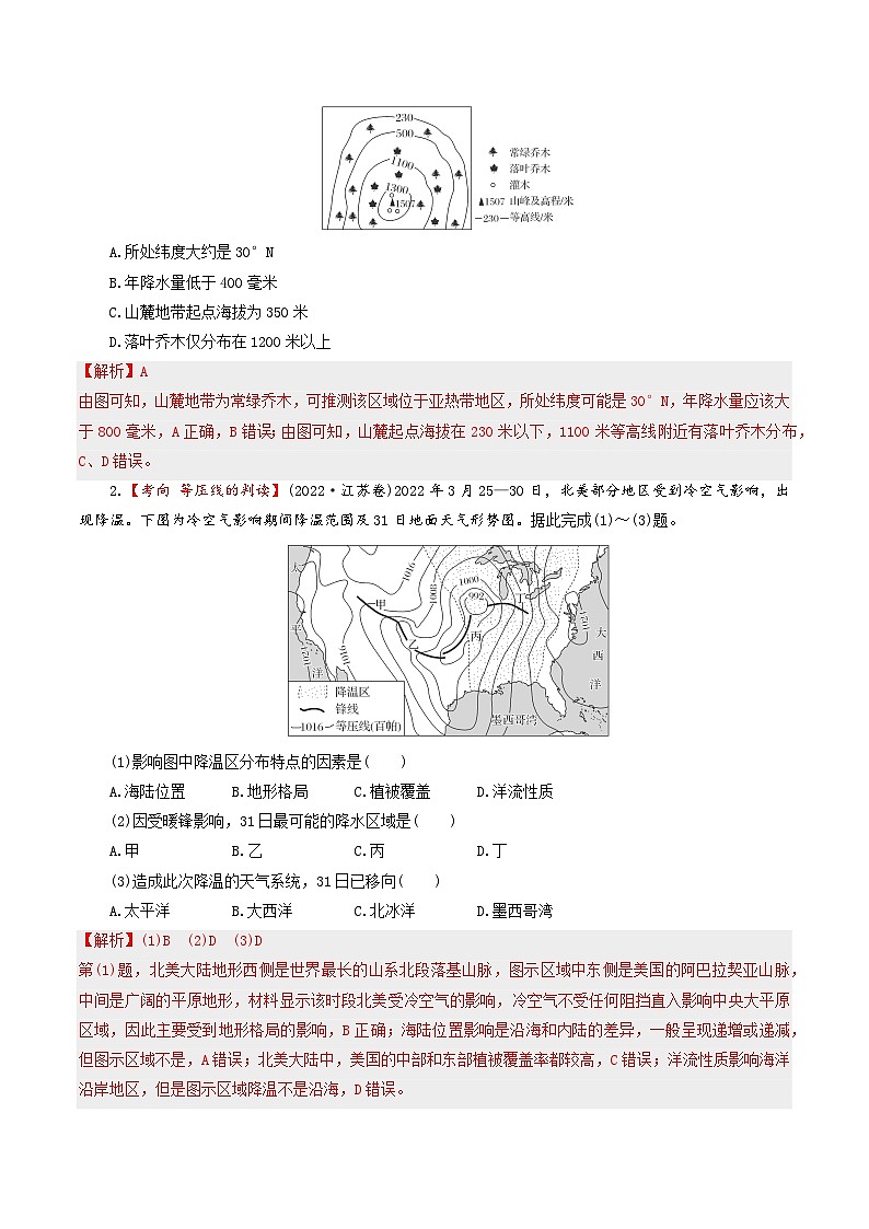 备战2025年高考地理抢押秘籍（江苏专用）秘籍02考前必知的5个读图关键点练习第3页
