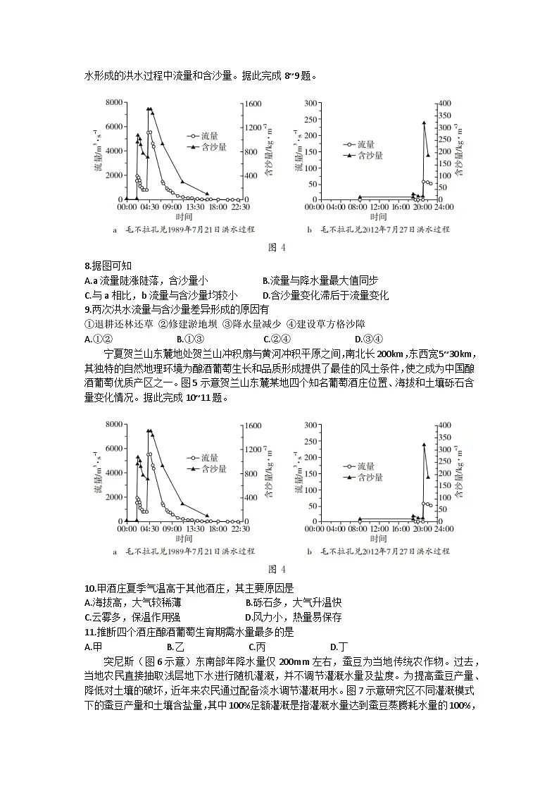 山东省临沂市2023届高三下学期一模考试地理试题 附答案第3页