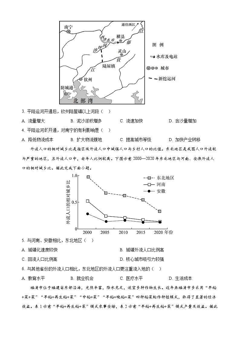 广东省梅州市2024-2025学年高三下学期二模地理试题（原卷版）第2页