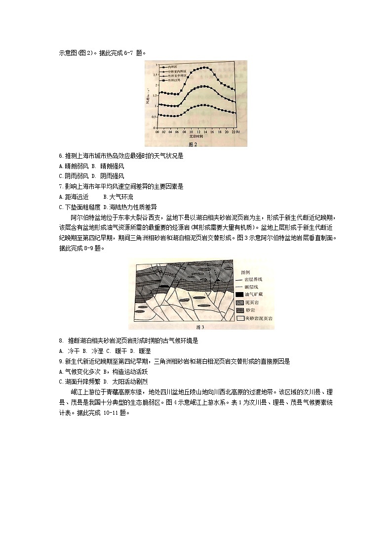 山东省潍坊市2022-2023学年高三下学期2月高考模拟考试（一模）地理 含答案第2页
