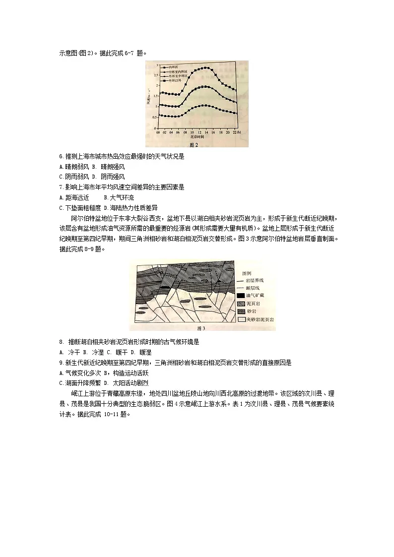 山东省潍坊市2022-2023学年高三下学期2月高考模拟考试（一模）地理 含答案第2页