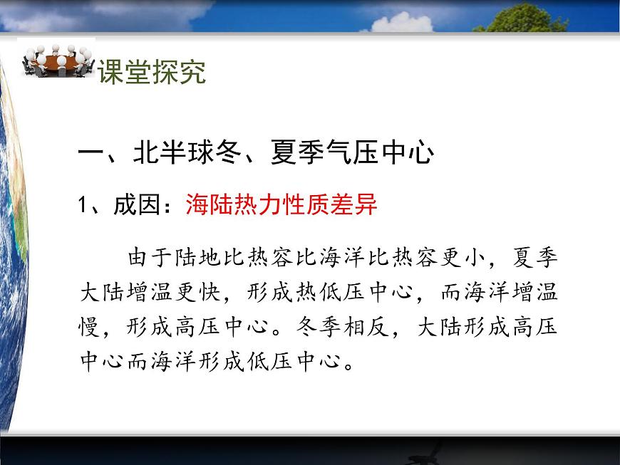 人教版 (新课标)高中地理必修1 2-2课件-《气压带和风带》（第2课时）第5页
