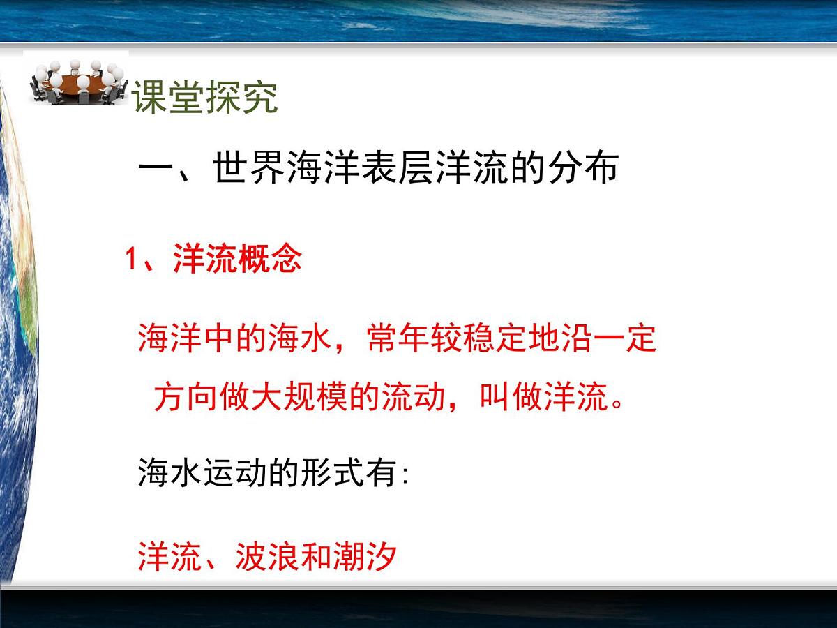 人教版 (新课标)高中地理必修1 3-2课件-《大规模的海水运动》（第1课时）第4页