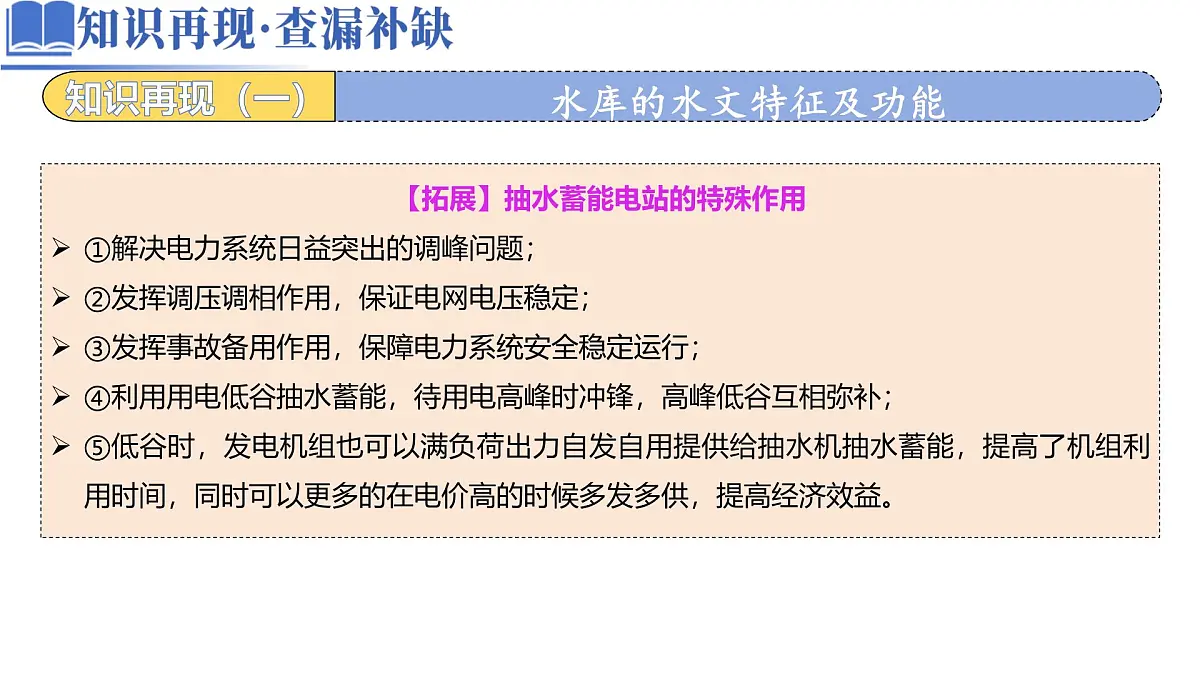 高中地理高考二轮专题复习课件：水库的水文特征及功能第3页