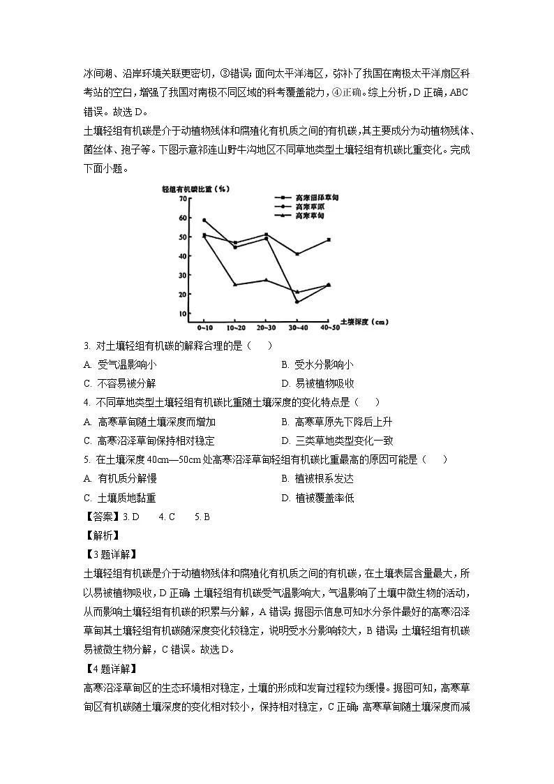 2025届甘肃省兰州市部分学校高三一模[高考模拟]地理试卷（解析版）第2页