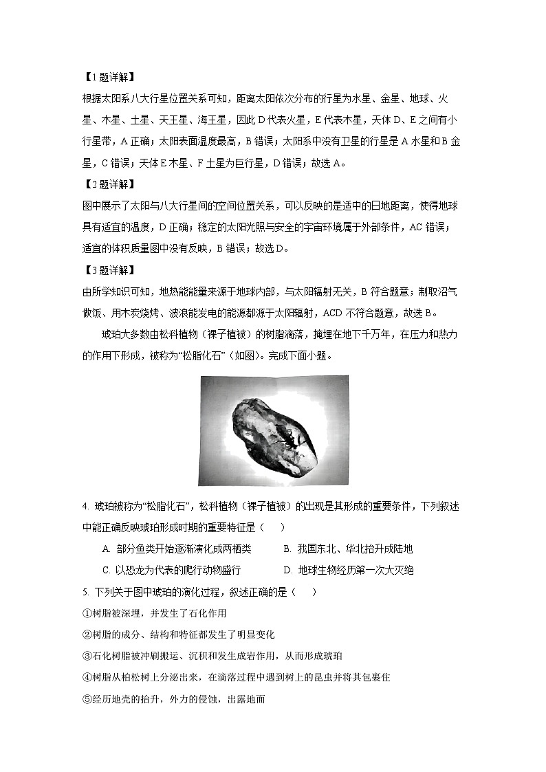湖南省怀化市2024-2025学年高一上学期期末考试地理试卷（解析版）第2页