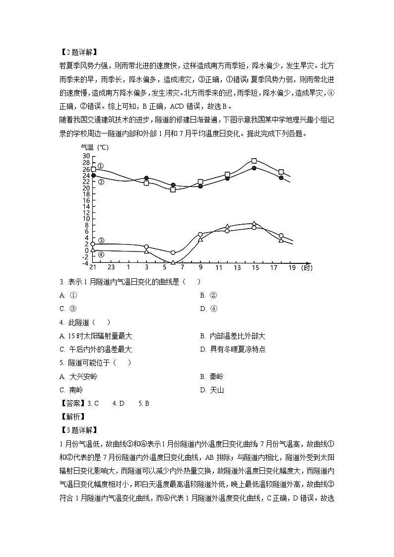 河南省开封市五县六校联考2023-2024学年高二下学期6月月考地理试卷（解析版）第2页