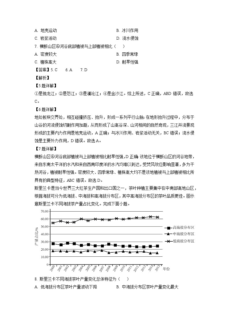 河北省邢台市名校联盟2023-2024学年高二下学期4月期中地理试卷（解析版）第3页