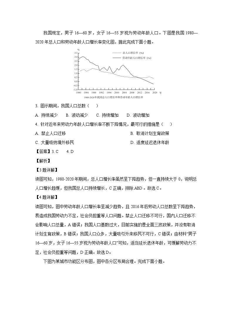 江西省部分学校2023-2024学年高一下学期期中考试地理试卷（解析版）第2页