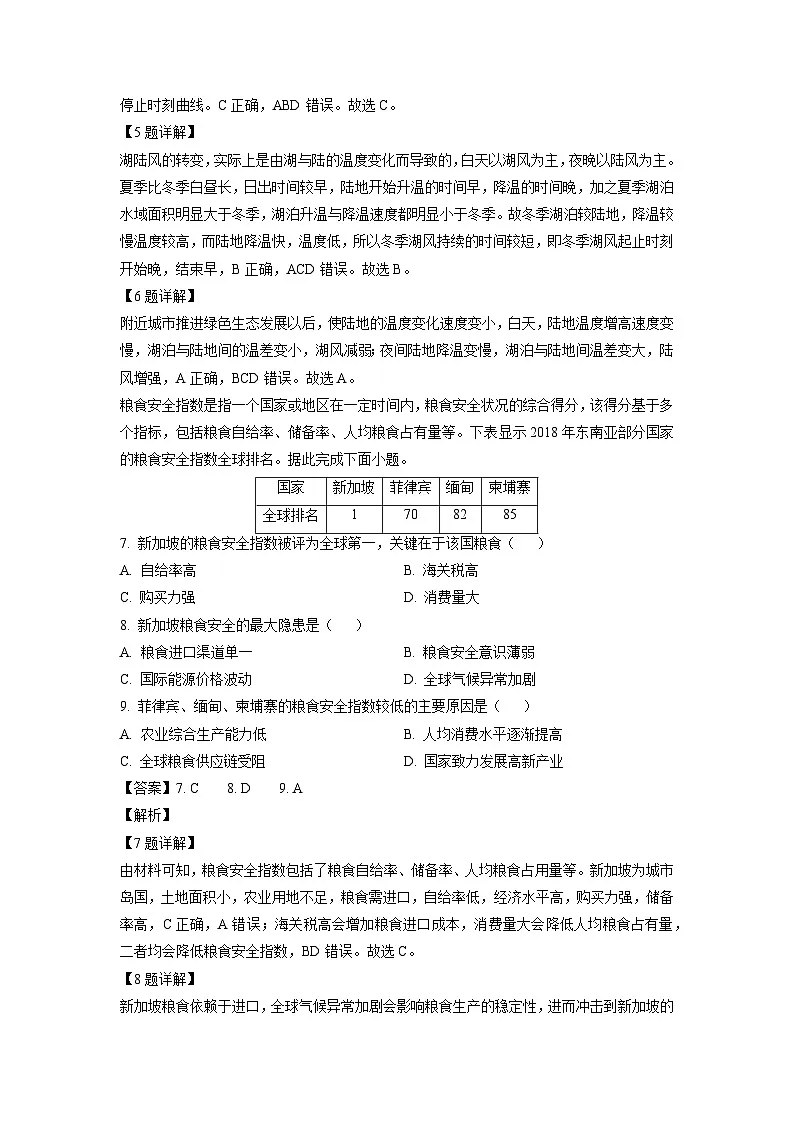 2024届江西省南昌市高考二模考试地理试卷（解析版）第3页