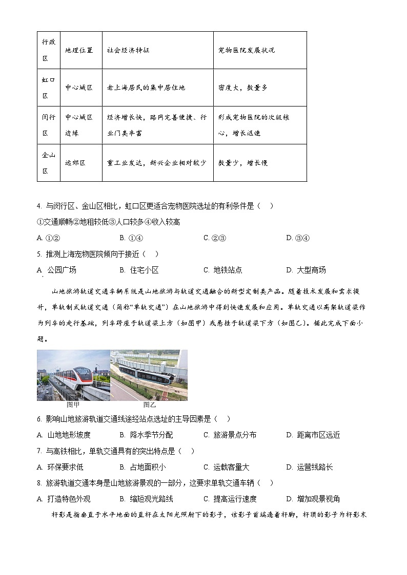 甘肃省靖远县第一中学2024-2025学年高三下学期3月月考地理试题（原卷版+解析版）第2页