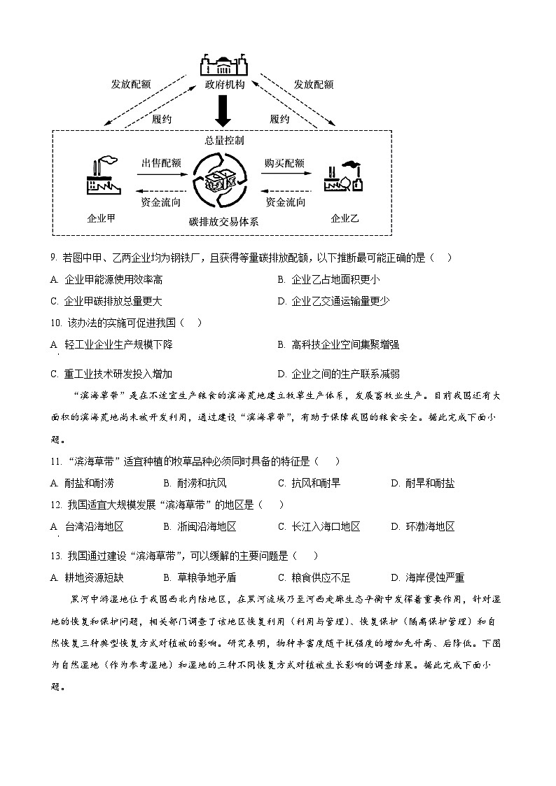 广东省揭西县第一中学2024-2025学年高二下学期第一次月考地理试卷（原卷版+解析版）第3页