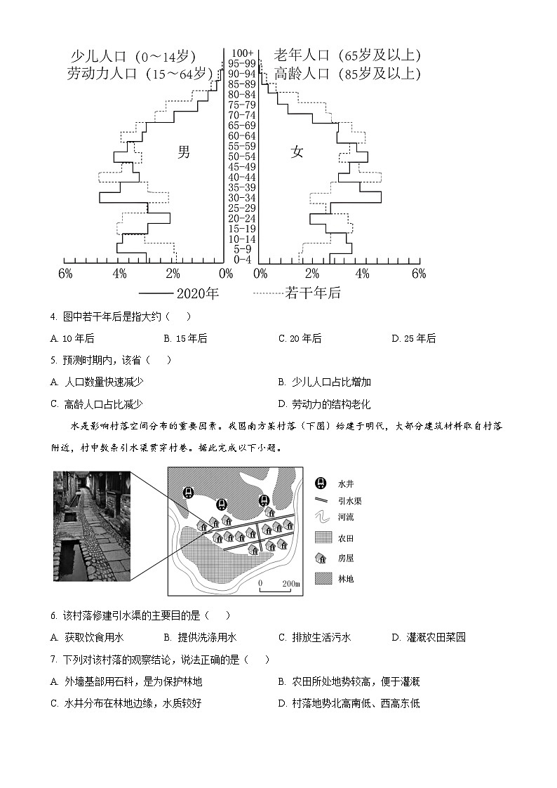 河南省许昌市禹州市第三高级中学2024-2025学年高一下学期3月月考地理试题（原卷版+解析版）第2页