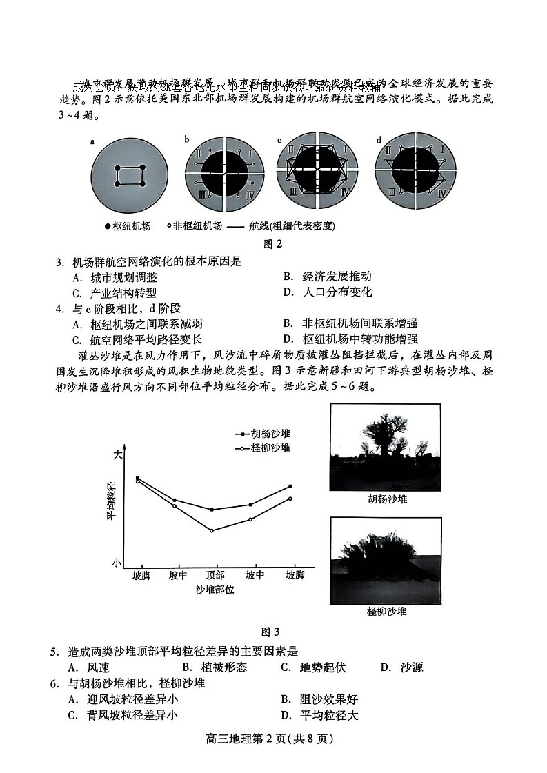 2025届山东省潍坊市高三开学调研考-地理试题（含答案）第2页