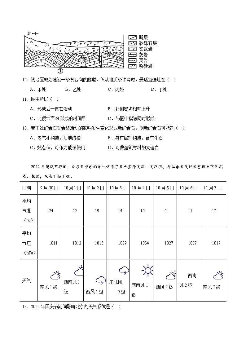 河南省实验中学2023-2024学年高二地理上学期期中考试第3页