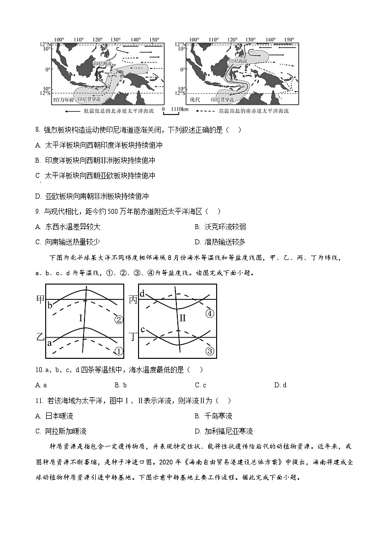 黑龙江省大庆实验中学2024-2025学年高二下学期期中地理试卷（原卷版+解析版）第3页