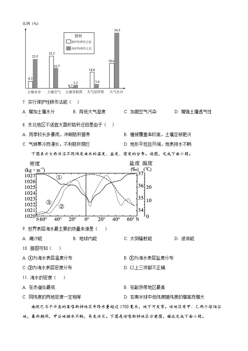 湖南省邵阳市第二中学2024-2025学年高一下学期4月期中地理试题（原卷版+解析版）第3页