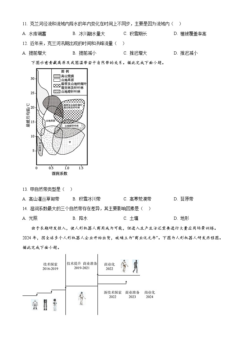 江苏省常州市金坛区第一中学2024-2025学年高二下学期4月月考地理试题（原卷版+解析版）第3页