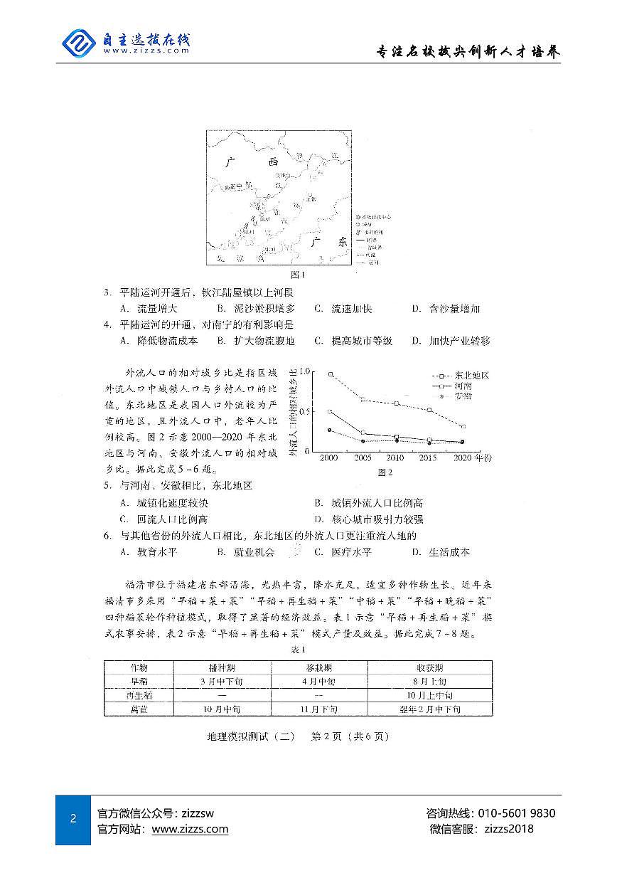 2025年广东省高三二模考试 地理试题（含答案）第2页