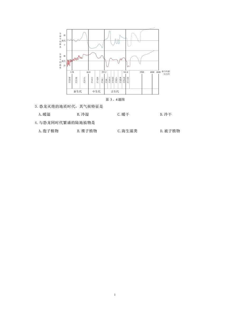 浙江省杭州市2022-2023学年高一下学期期末考试地理试卷（含答案）第2页