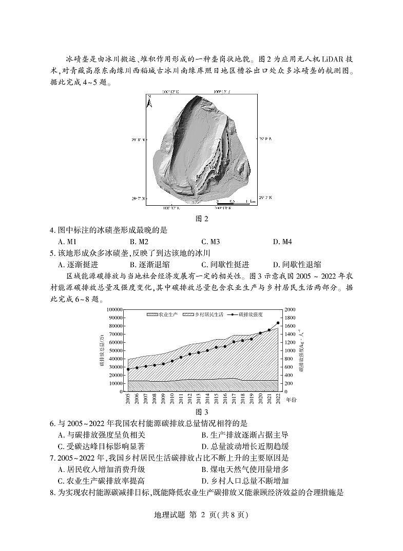山东省临沂市普通高中学业水平等级考试模拟试题地理第2页