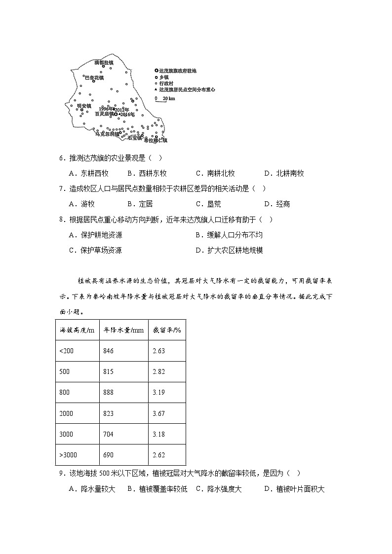 2025届四川省新高考高三适应性考试三模地理试题（无答案）第2页