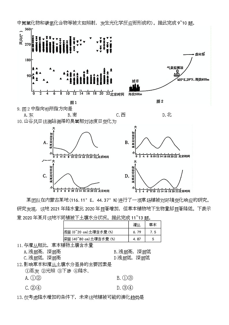 湖南省长沙市师范大学附属中学2025届高三下学期模拟二地理试卷（Word版附解析）第3页
