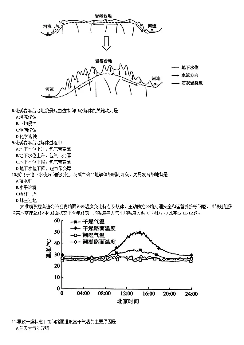 2025届广东省部分学校高三年级5月联考地理试题（文字版 有答案 有解析）第3页